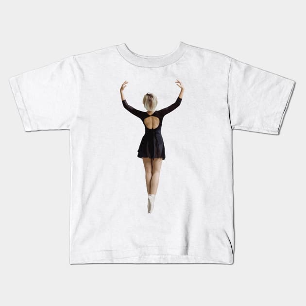 Ballerina from Behind Kids T-Shirt by ampp